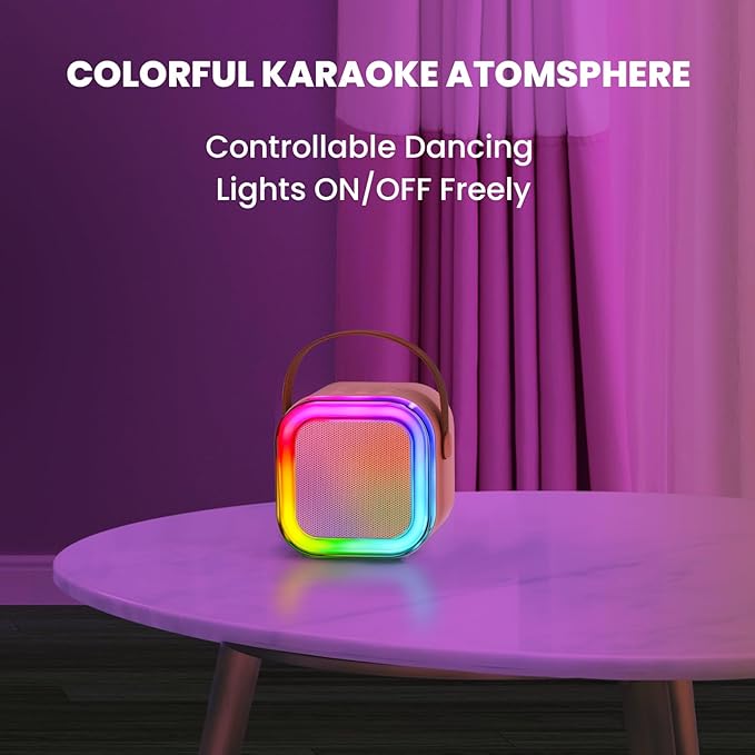 Karaoke Machine for Kids, 2026 TOP Toys Birthday Gifts Ideas for Girls Ages 4, 5, 6, 7, 8, 9, 10, 12+ Years Old, Portable Mini MP3 Player with 2 Wireless Mics for Party