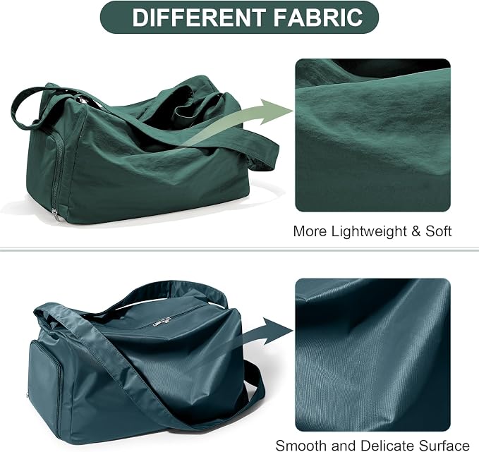 Large Gym Bag with Shoe Compartment, Workout Sport Duffle Bag for Women Travel, Waterproof Shoulder Overnight Bags Lightweight Carry on Tote Bags for Swim, Yoga, Dance