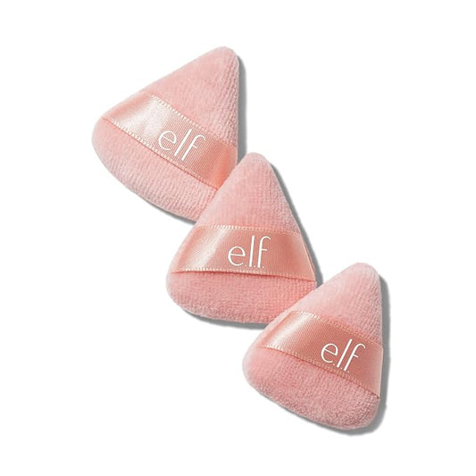 e.l.f. Halo Glow Pinkie Puffs, Finger-sized, Mini Puff For Applying Loose & Pressed Powders, Soft, Reusable & Washable, Vegan & Cruelty-Free, Set of 3