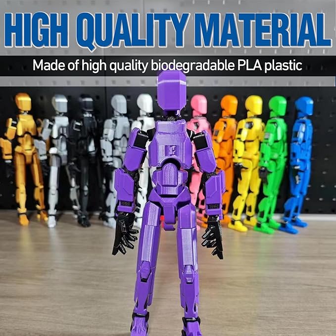 Assembly Completed T13 Action Figure, Titan 13 3D Printed Action Figure, Lucky 13 Assembled Dummy 13 Glow in The Dark