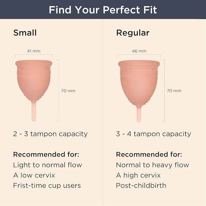 Saalt Soft Menstrual Cup – Reusable Period Cup – Made for Comfortable, Leak-Free Protection Up to 12 Hours – BPA & Latex Free – Includes Cup & Carry Bag (Small, Desert Blush)