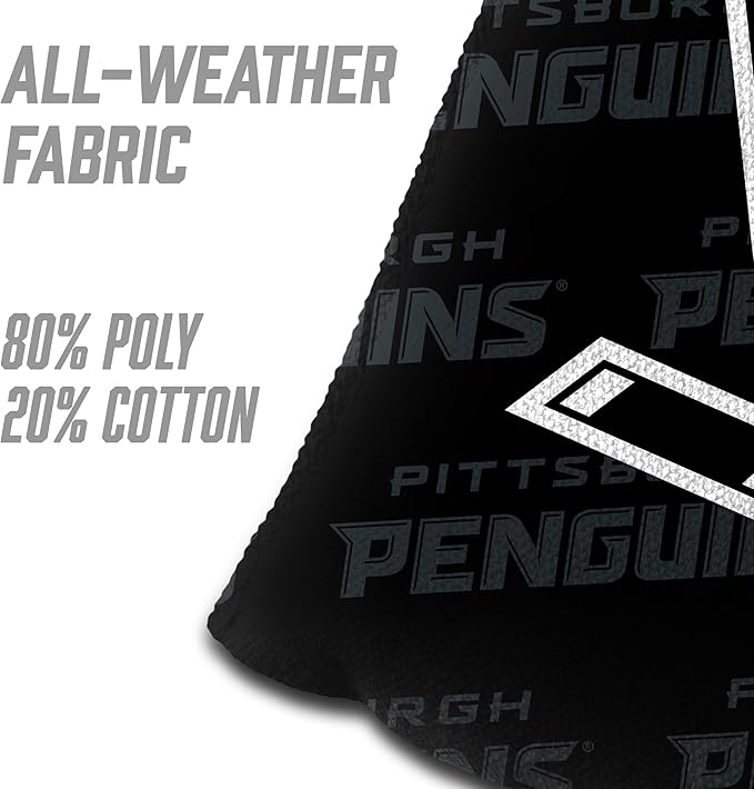 YouTheFan Officially-Licensed NHL Set of 4 Cornhole Bags - All Weather Regulation 6” x 6” Size - 16oz Weight - Designed in USA