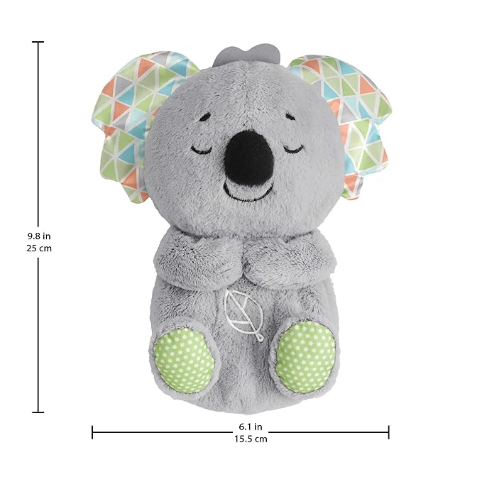 Fisher-Price Soothe ‘n Snuggle Koala, Customizable Musical Plush Sound Baby Toy with Lights Motion and Realistic Breathing Motion - HBP87