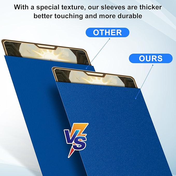 Night Blue Card Sleeves Fit for MTG, 300 Pieces Perfect Fit Standard Card Sleeves for Trading Card Sports Cards Baseball Cards TCG Magic,Affordable Sturdy and Nice Shuffling