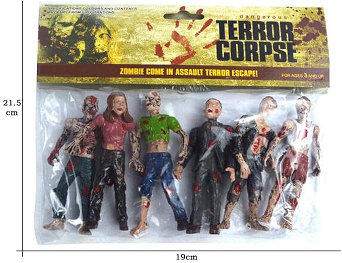 Zombie Dolls Static Models Figures Toys, 6 Pcs Zombie Action Figures Terror Corpse Cake Topper Halloween Decoration