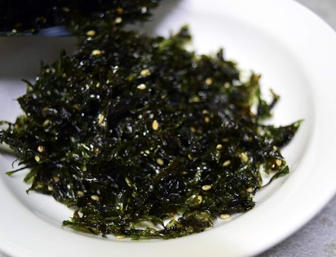 Korean Premium Roasted and Sea Salted Seasoned Seaweed Laver Snack 50g (Pack of 2)