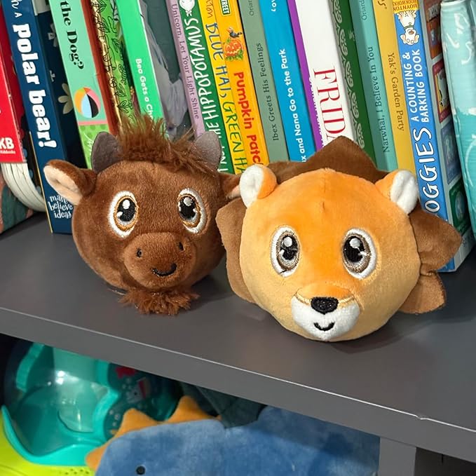 The Petting Zoo Bison Stuffed Animal Plushie, Gifts for Kids, Squishiez Wildlife Animal Squeeze Toy, Bison Plush Toy, 3 inches
