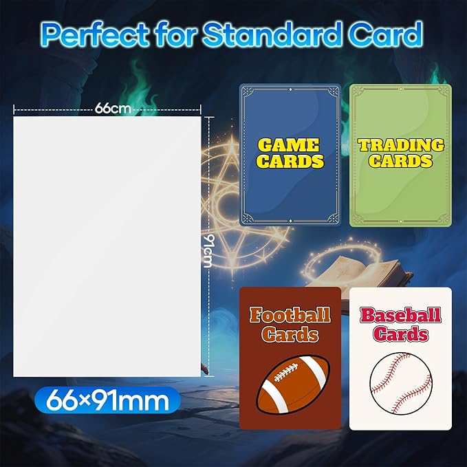 500 Count Card Sleeves, Matte Magic Card Sleeves, Smooth Shuffle & Tear Resistant, Fit for MTG, TCG, CCG (White)