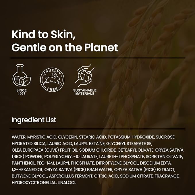 SKINFOOD Rice Daily Scrub Foam, Facial Cleanser with Face Scrub, Face Wash Fermented White Rice Bran Water, Gentle Exfoliating For Men and Women (150ml, 5.07 fl. oz.)