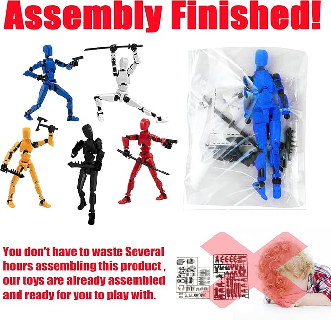 Titan 13 Action Figure,2025 New Lucky Robot 13 Action Figures,3D Printed Action Figure,Dummy Robot 13 Action Figures Desktop Decorations Game Gifts (5 pcs)