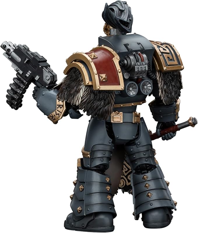JOYTOY Warhammer 40K 1/18 Action Figures, Space Wolves Varagyr Wolf Guard Squad Varagyr Thegn Perfect for Collectors & Decor, Ideal Gift for Birthdays, Christmas, Character Figure - JT6908