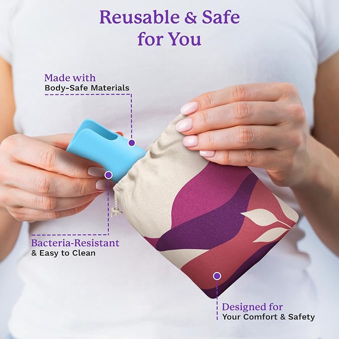 Ecoblossom Menstrual Cup & Disc Applicator Tool - Comfortable & Easy Insertion & Removal - Compatible with Most Period Cups and Discs (Teal)