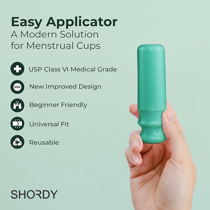 SHORDY Menstrual Cups Set with Applicator & Lube – Reusable Period Cups (Small & Large) for Beginners & Experienced Users – 12-Hour Protection, Feminine Care Kit, Alternative to Disc, Tampons & Pads