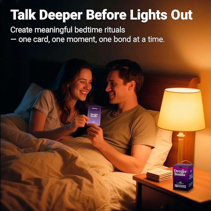 Deeper Bonds Couples Conversation Cards, Romantic Card Game for Couples,150 Meaningful Questions for Date Night, Anniversary Gifts & Relationship, Intimate Building, Icebreaker & Deep Connection