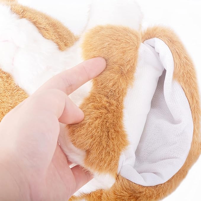 Bunny Hand Puppets Rabbit Plush Animals Toys for Kids Imaginative Pretend Play Storytelling (Brown)