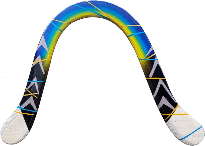 Delicate Arch Special Edition Wooden Boomerangs. Large Hook Boomerangs with Weights Inserted in The Tips for Extra Distance. Range of 55-60 Meters. Ideal for Men Above 15 Years Old.