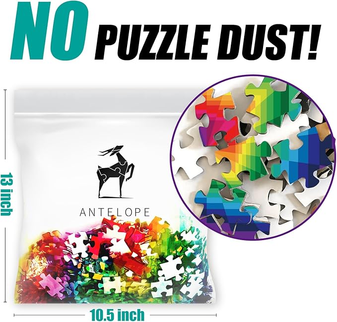Antelope - 1000 Piece Puzzle for Adults, Pixel Spiral, Jigsaw Puzzles 1000 Pieces, High Resolution, Matte Finish, No Dust