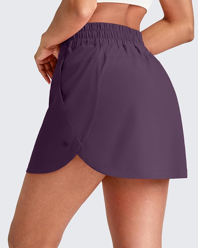 G4Free A Line Golf Skirts for Women 15'' Elastic High Waisted Tennis Skort | with 4 Pockets, Built-in Shorts, Dolphin Hems, Lightweight, Quick-dry, Breathable, Vibrant Colors, Athletic & Casual