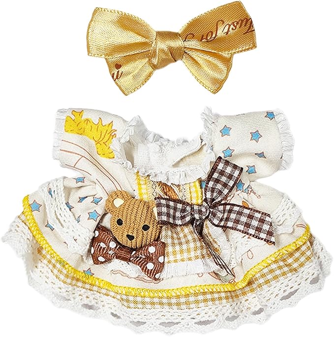 17cm Dolls Clothes,6.7 Inches Cute Doll Clothes Set,Doll Accessories for Collectors,Dress Up Doll Clothing Set Replacement Fashion Outfit Collection(NO Dolls)(Style 4)