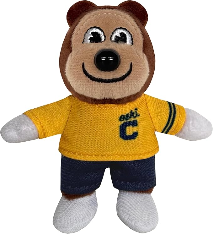 Bobbi-Dobbiez Attachable Plushie University of California (Berkeley) Oski Mascot – Attaches to Backpacks, Bags, Shoes, Water Bottles, and More