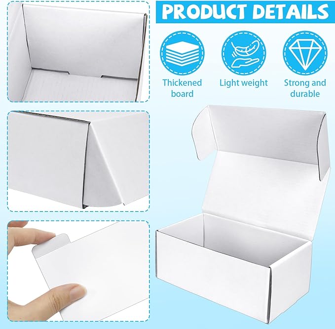 VOKOY Trading Card Storage Box with Dividers, 6 Pack • 400 Count Bulk Card Collection Case, Corrugated Cardboard Storage Box for Sports, TCG/Magic/Mtg Cards (Horizontal Length 7.5 Inch)