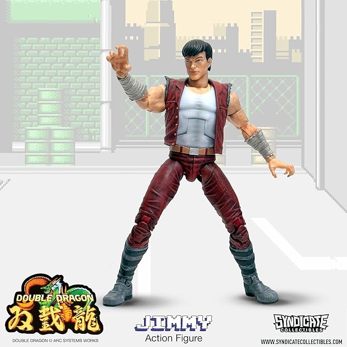 Toynk Double Dragon Jimmy Lee 7-Inch Deluxe Articulated Action Figure with Accessories