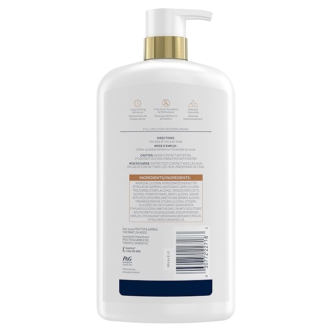 Ivory Hand & Body Lotion, 24hr Moisturizing, Repairs Extra Dry Skin, All Day Hydration, Lightweight Formula, Absorbs Instantly, Perfect for Daily Use, Shea Butter Blend, Oatmilk Scent, 27 fl oz