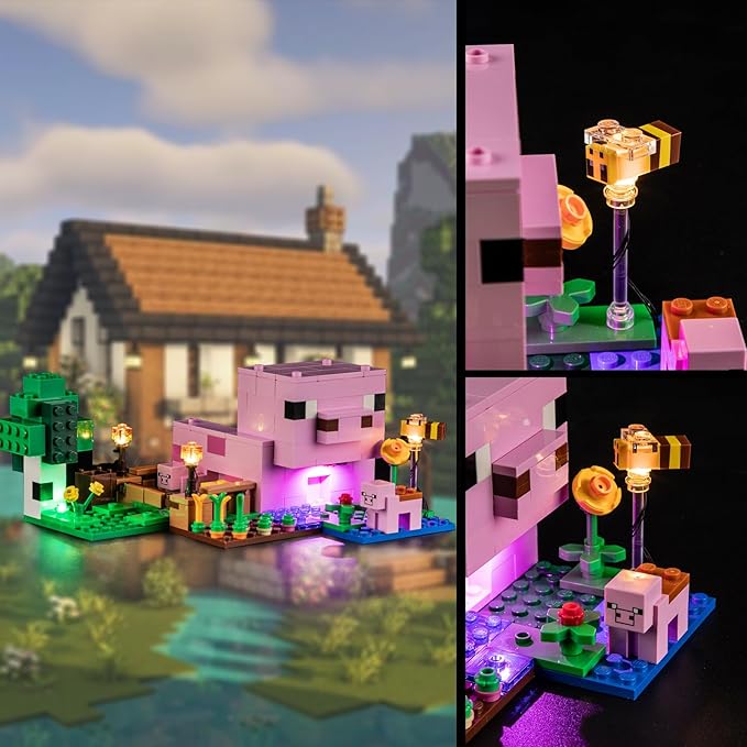 Vaodest Led Light for Lego 21268 The Baby Pig House Blocks Model,Design and Configuration Compatible with Model 21268(Led Light Only, Not Building Block Kit)