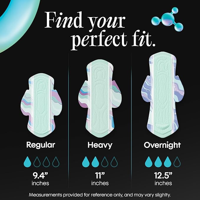 Kotex BioCare Ultra Thin Pads with Wings, Regular Absorbency, 28 Count (Packaging May Vary)