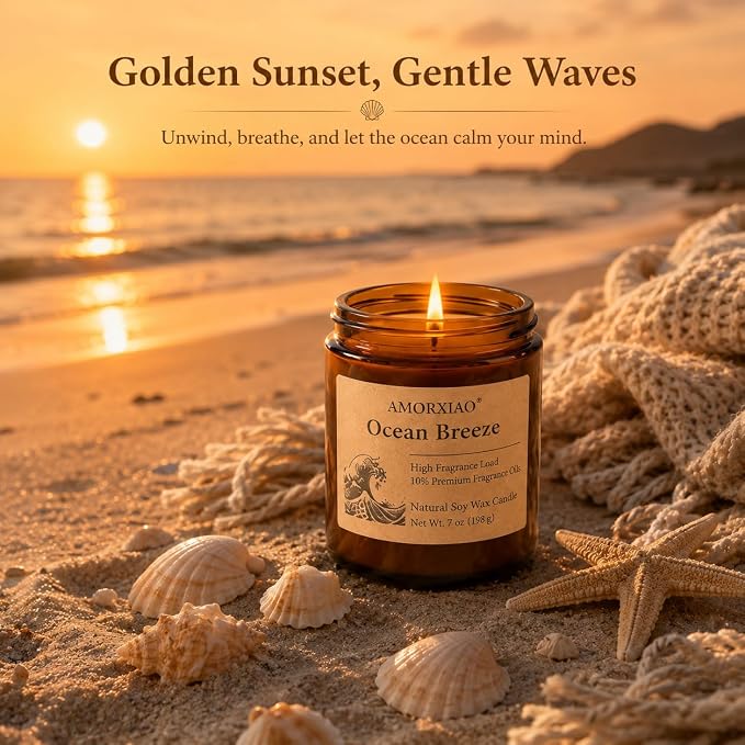 6 Pack Scented Candles for Home Scented: Soy Candles for Women Men, 42oz 300H Burning Aromatherapy Candle Set, Jar Candle Gift Set for Birthday, Scents of Eucalyptus/Sage/Cherry/Ocean/Melon/Vanilla
