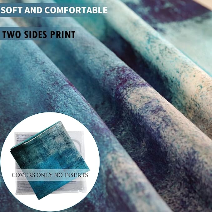 Throw Pillow Covers for Couch, 26x26 Inch, 2 Pack, Turquoise | Decorative Throw Pillow Covers Cushion Covers for Couch Bedroom Sofa Living Room
