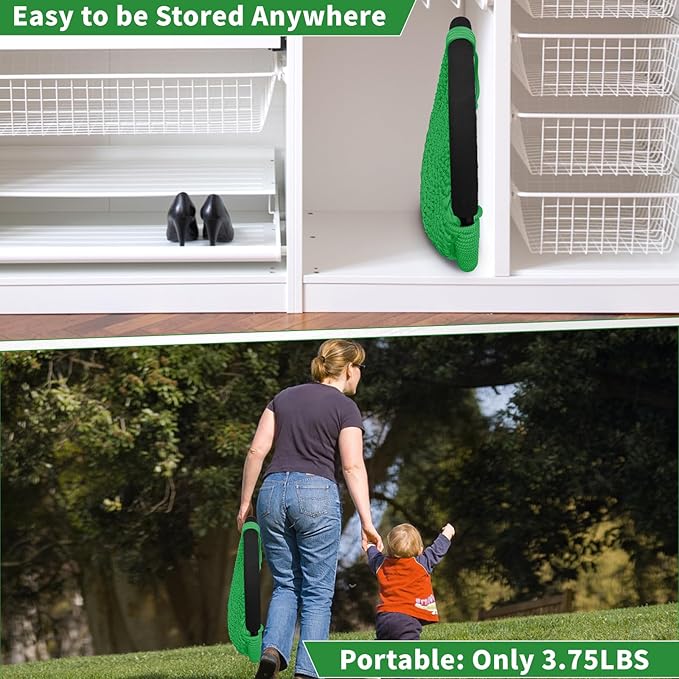 Hi-Na Tree Swing for Kids, Adjustable Toddler Rope Swing Seat with Snap Hooks and Straps, 440 lbs Capacity, Swingset Accessories for Indoor Porch Doorway Outdoor Playground Backyard (Green)