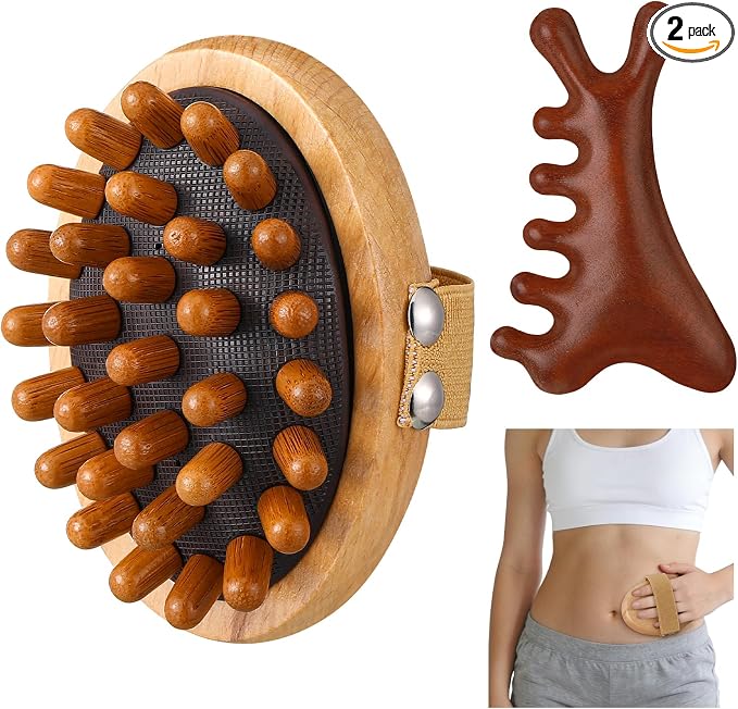 ProSuites Wooden Meridian Massage Body Brush for Cellulite Remover, Cellulite Lymphatic Drainage Massager for Body Shaping