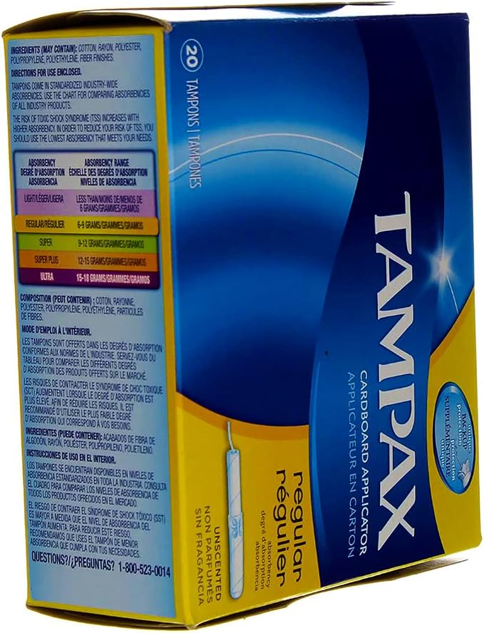 Tampax Tampons with Flushable Cardboard Applicator - Regular - 20 ct