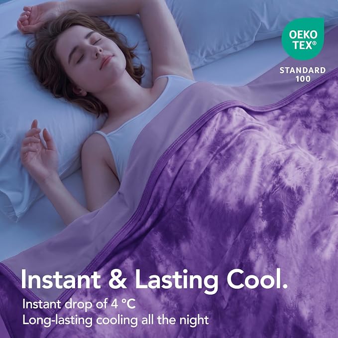 Cooling Blanket 90''x104'' for Hot Sleepers, Arc-Chill Q-Max>0.35 Double Sided Cold Blankets for Night Sweats, Cool Soft Lightweight Summer Blanket for Sofa Bed Couch, Gifts for Women King