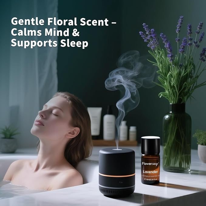 Organic Lavender Essential Oil – Calming Floral Scent, 100% Pure Natural Aromatherapy Oil for Diffuser, Skin, Hair, Sleep & Candle Making – 10ml (0.34 Fl Oz)