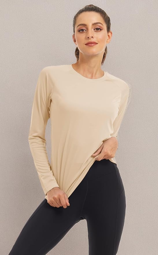 MAGCOMSEN Women's Long Sleeve Shirts UPF 50+ Sun Protection Shirts for Hiking Fishing Workout Rash Guard