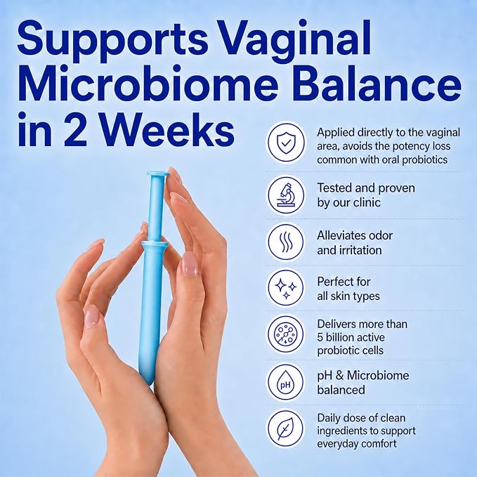 Vaginal Probiotics Care Gel for Women, Yeast Infection Treatment for Women, Yeast Infection and BV Care, pH Balance, Fast Relief for Odor, Itching, Discharge, 10-Pack