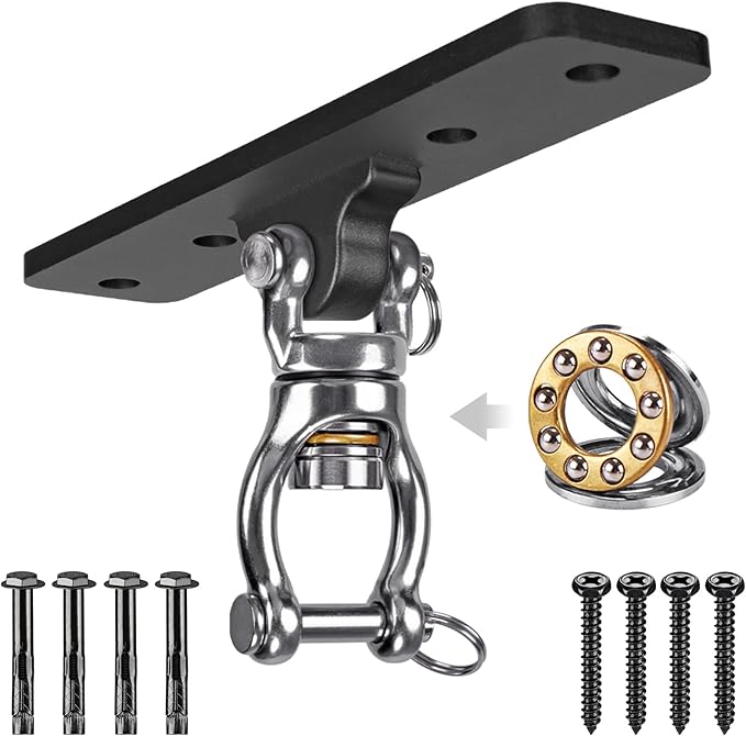 Dolibest Heavy Duty Swing Hanger, Swing Set Accessorie for Indoor Outdoor Playground, Porch Swing Hanging Kit for Wooden and Concrete Set with 4 Wood Screws and 4 Expansion Bolts, 900LB .