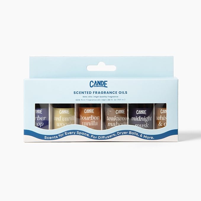 CANDECraftCo Premium Fragrance Oil Bundles – Diffuser Oils Fragrances Scented for Home, Candle Soap Making Supplies, Aromatherapy Blends for House (Floral, 6-Pack)