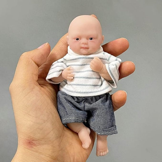 Mire & Mire 4.5" Micro Preemie Full Body Silicone 13cm Baby Boy Doll Lifelike Mini Reborn Doll Surprice Children Anti-Stress