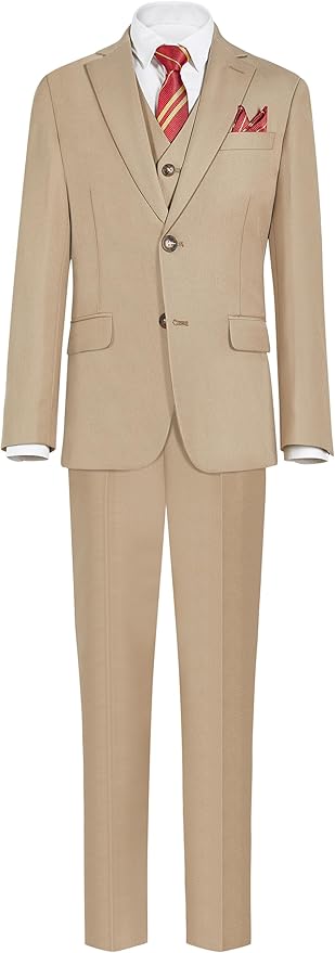 Happy Dolphin Boys Suit Set Modern Fit Kids Suits Adjustable Waist Boys Wedding Outfit for Boy Communion Suits for Boys