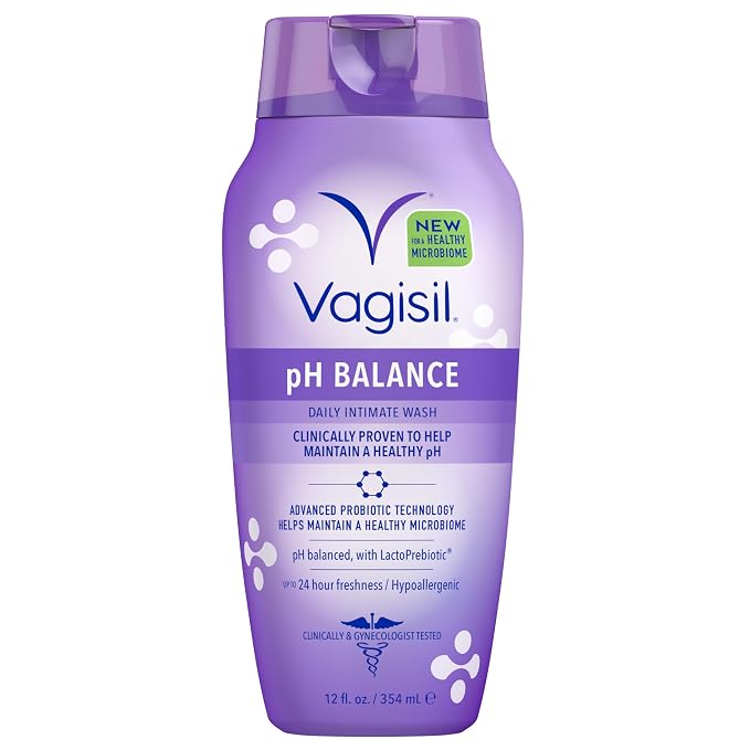 Vagisil Feminine Wash for Intimate Area Hygiene, pH Balance, Gynecologist Tested, Hypoallergenic, 12 oz, (Pack of 1)