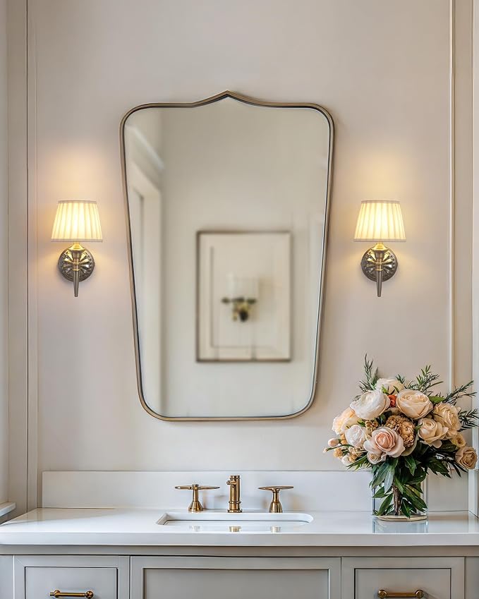 KDG Cordless Nickel Wall Sconces Set of 2, Beige Fabric Lampshde Wall Lamps | Small LED Wireless Portable Rechargeable Battery Lighting for Wall Painting, Living Room, Bedroom, Hallway, Gifts, Nightlight