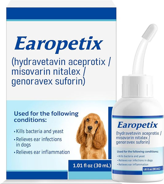 Yeast Infection Treatment for Dogs, Otitis Externa Ear Drops for Dogs, Supports Yeast Ear Infection Care & Ear Wellness, Supports Ear Comfort, Itching, Redness & Discomfort, 1.01 fl oz (30 mL)