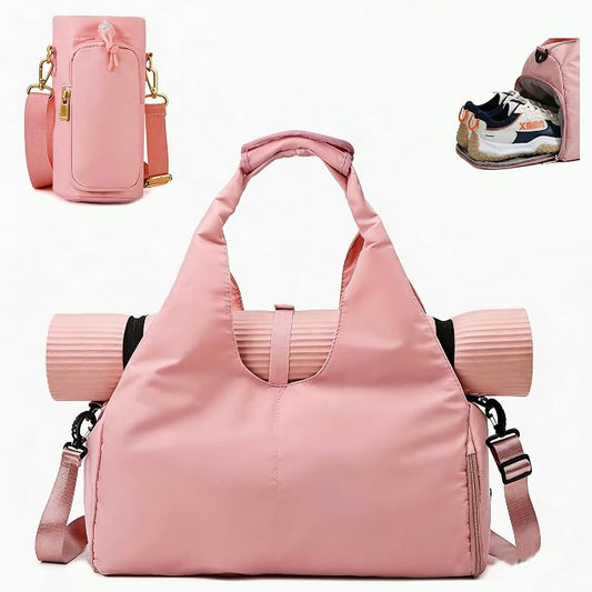 Yoga Mat Bag, Sport yoga Gym Bag for women, Lightweight yoga mat bag carrier with Yoga Strap, Carryall Yoga Tote Bag