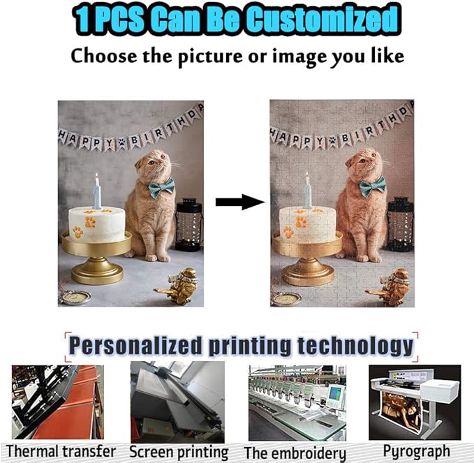 Custom Puzzle from Photo Custom Jigsaw Puzzle Unique Birthday Present Suitable for Children Family and Friends Personalized Puzzle-Multi Size (1000piece-Round-Cardboard)