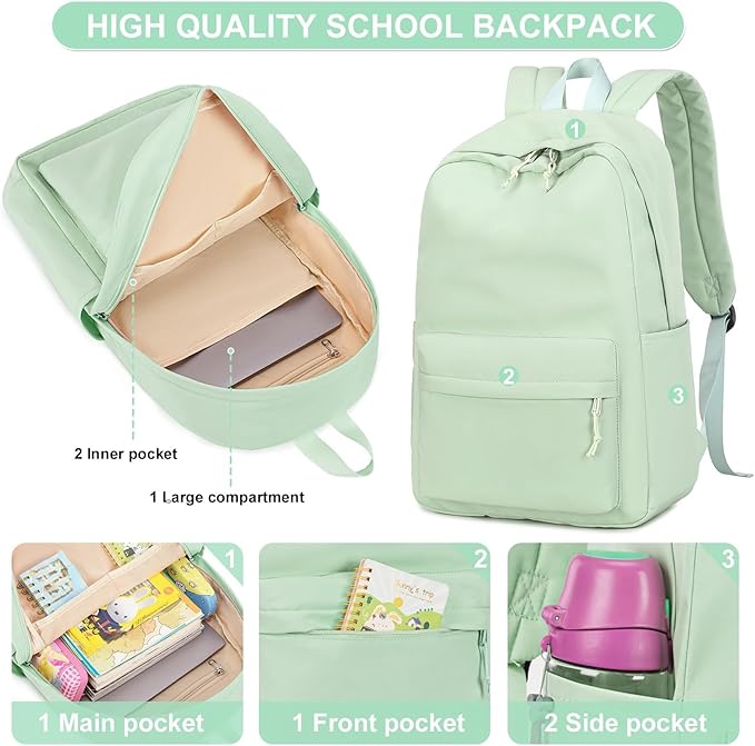LOIDOU Backpack for Girls School Backpacks Bookbags for Elementary Middle School Women Laptop Backpacks