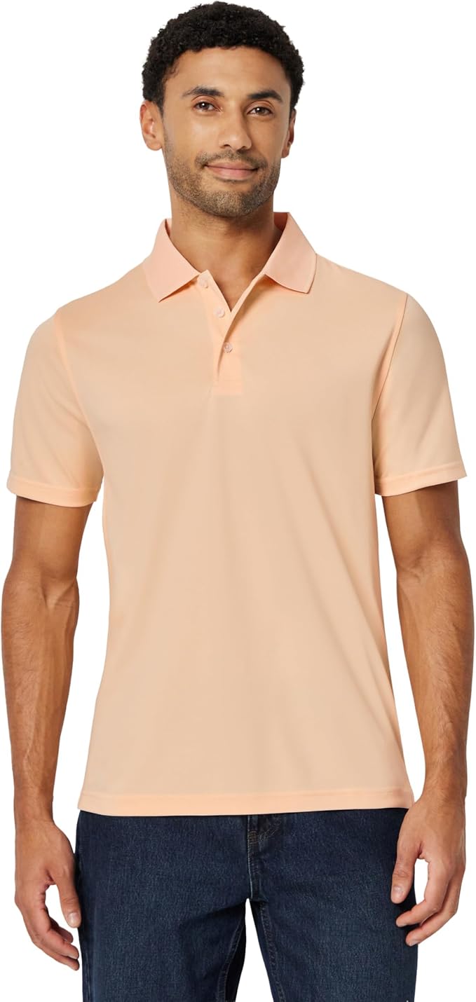 Amazon Essentials Men's Moisture Wicking Golf Polo Shirt, Short Sleeve, Slim-Fit, Quick-Dry, Active Wear