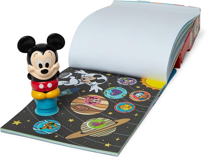 Melissa & Doug Sticker Wow!™ 24-Page Activity Pad and Sticker Stamper, 300 Stickers, Arts and Crafts Fidget Toy Collectible Character – Disney Mickey Mouse - for Kids Ages 3+ - FSC Certified